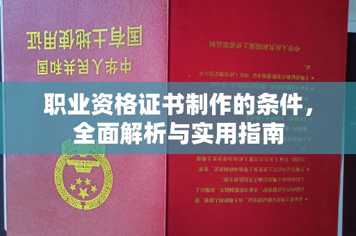 曲水职业资格证书制作的条件，全面解析与实用指南